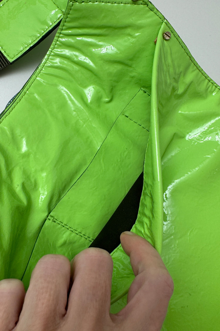 Umhängetasche "7-Pocket Bag"(grün) mit Anhänger - NATALIA KLUDT ART & FASHION