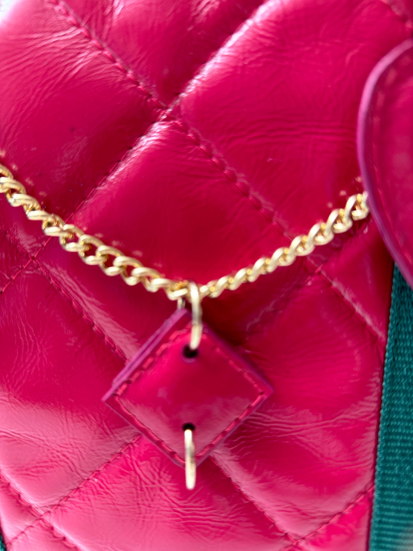 Ledertasche "Matröschka"-midi, mit Anhänger, pink - NATALIA KLUDT ART & FASHION