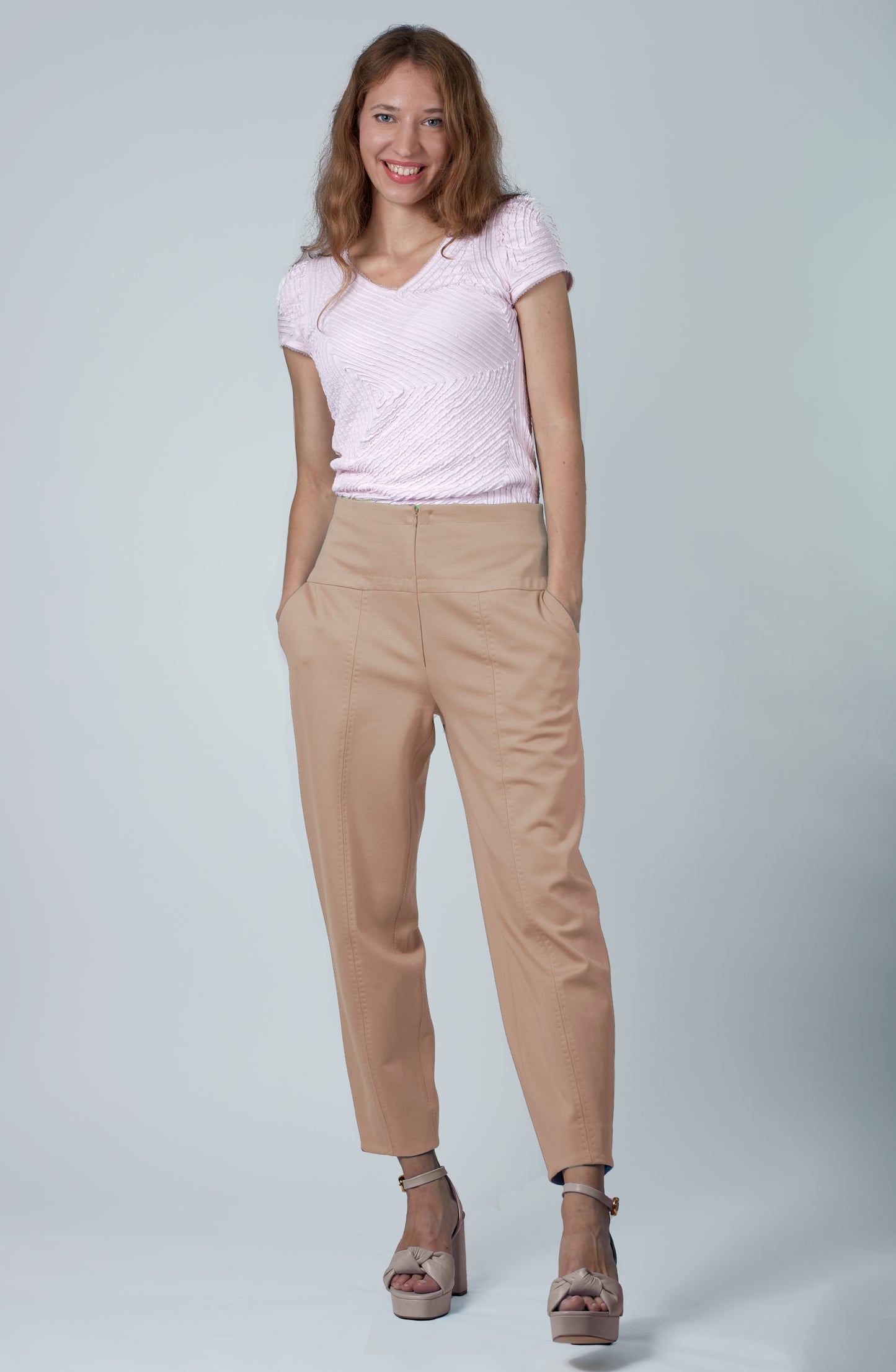 Figurformende Hose aus Jersey (turquiose) - NATALIA KLUDT ART & FASHION