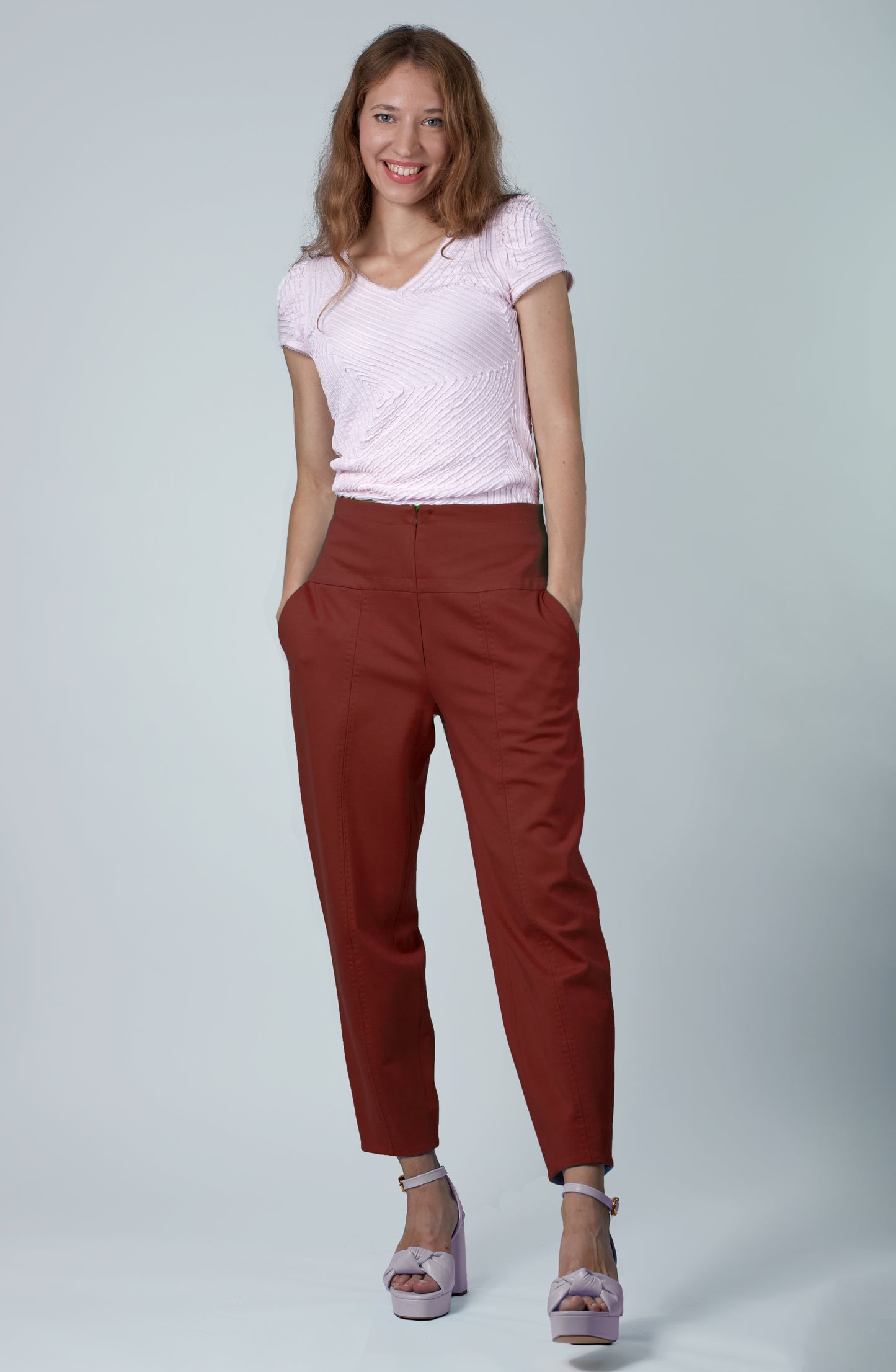 Figurformende Hose aus Jersey (turquiose) - NATALIA KLUDT ART & FASHION