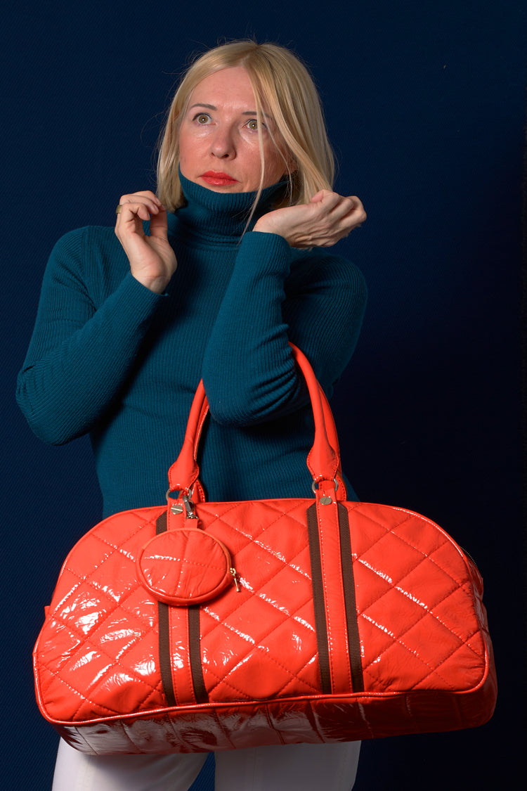 Reisetasche in Lackleder, gepolstert - NATALIA KLUDT ART & FASHION