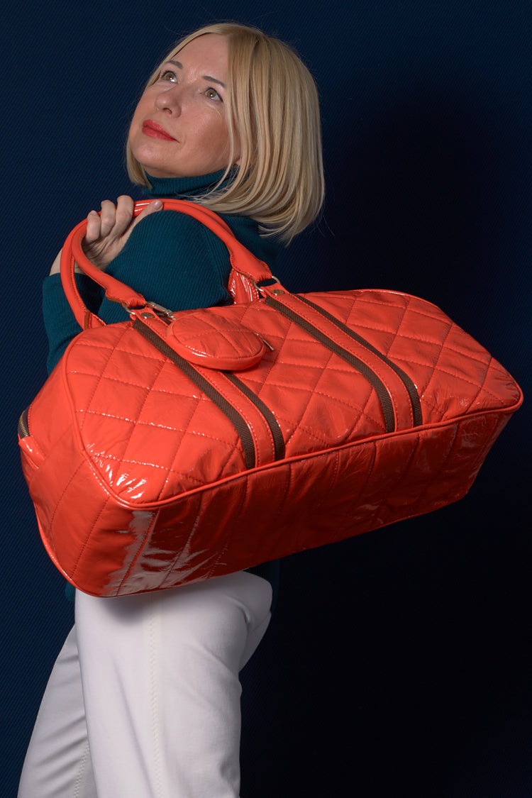 Reisetasche in Lackleder, gepolstert - NATALIA KLUDT ART & FASHION