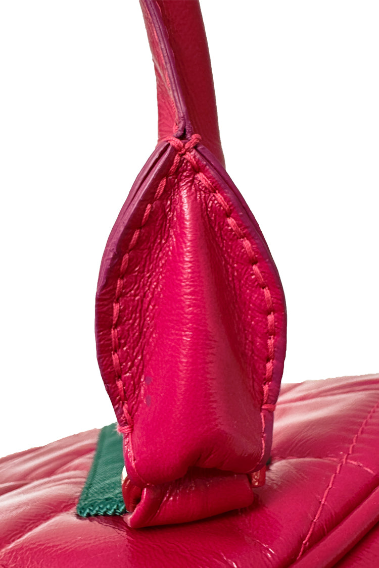 Ledertasche "Matröschka"-midi, mit Anhänger, pink - NATALIA KLUDT ART & FASHION
