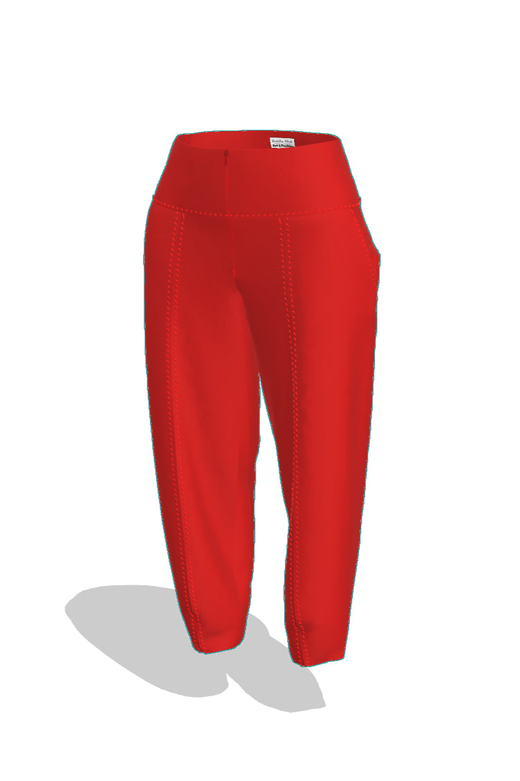 Figurformende Hose aus Jersey (red) - NATALIA KLUDT ART & FASHION