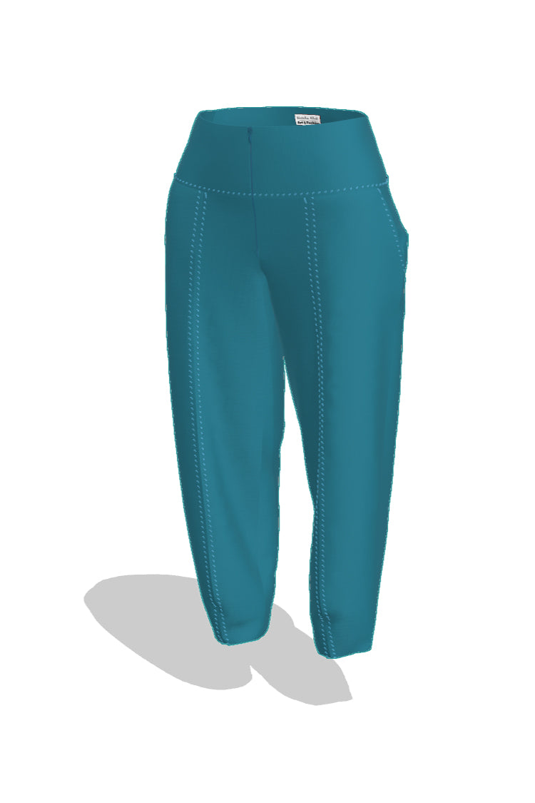 Figurformende Hose aus Jersey (turquiose) - NATALIA KLUDT ART & FASHION