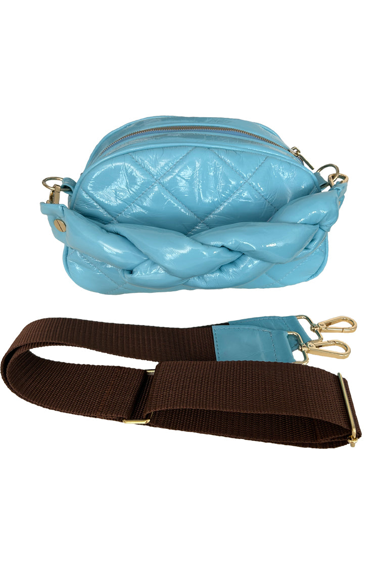 Kleine Tasche in Lackleder, gepolstert - NATALIA KLUDT ART & FASHION