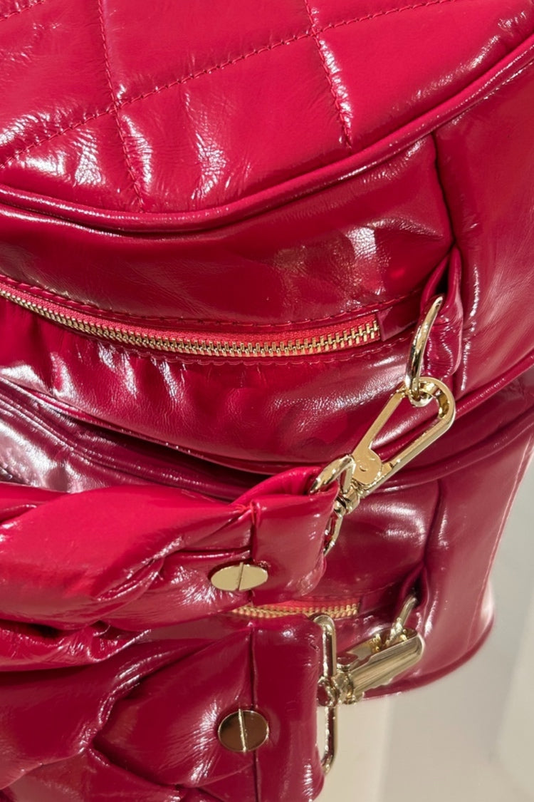 Kleine Tasche in Lackleder, gepolstert - NATALIA KLUDT ART & FASHION