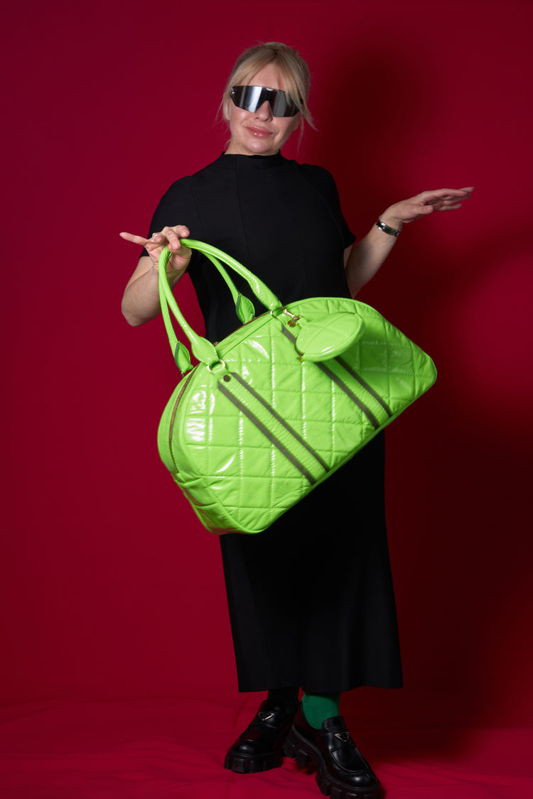 Ledertasche "Matröshka"-maxi, hellgrün - NATALIA KLUDT ART & FASHION