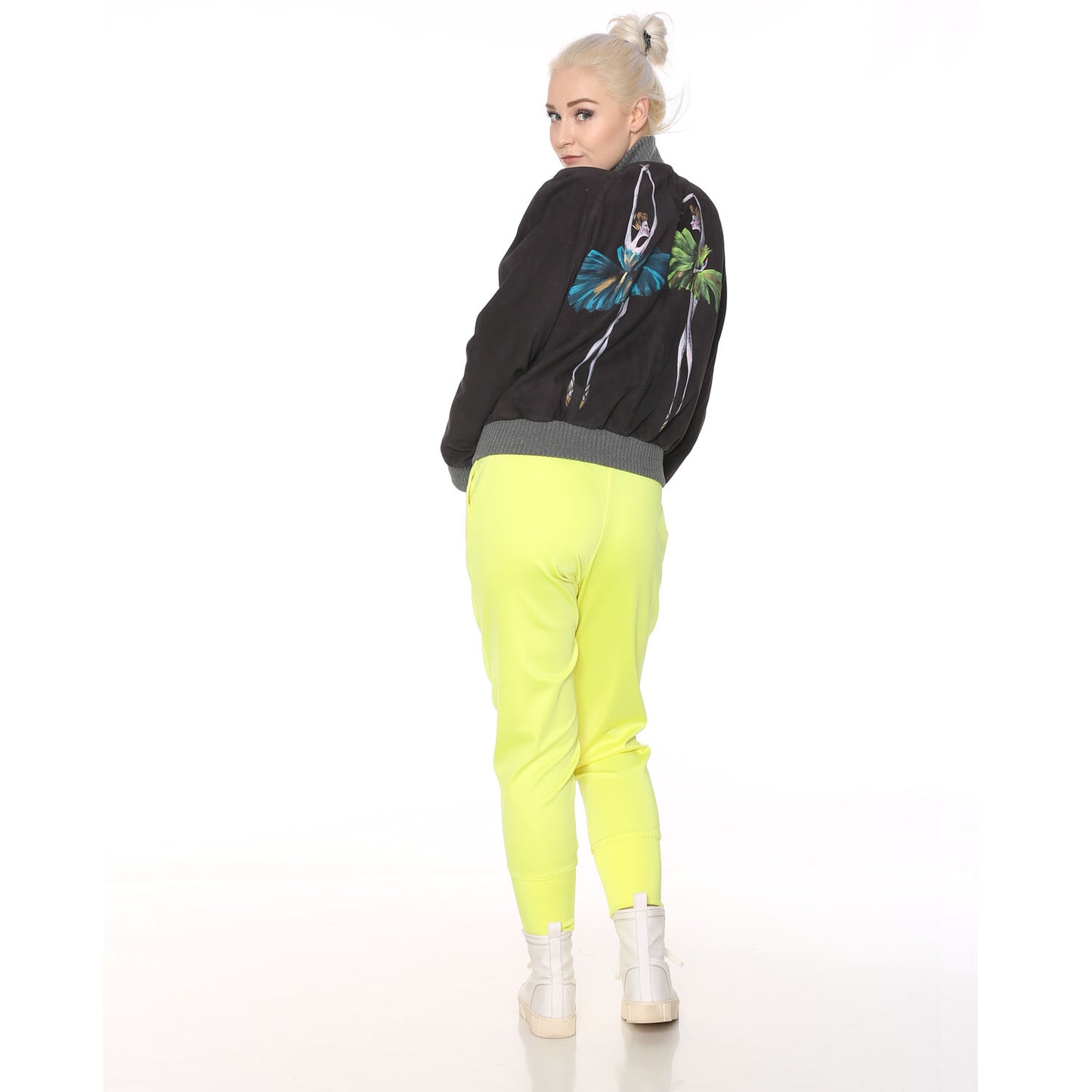 Lederjacke ´´Prima Ballerina´´ in Gruen und Blau - Natalia Kludt