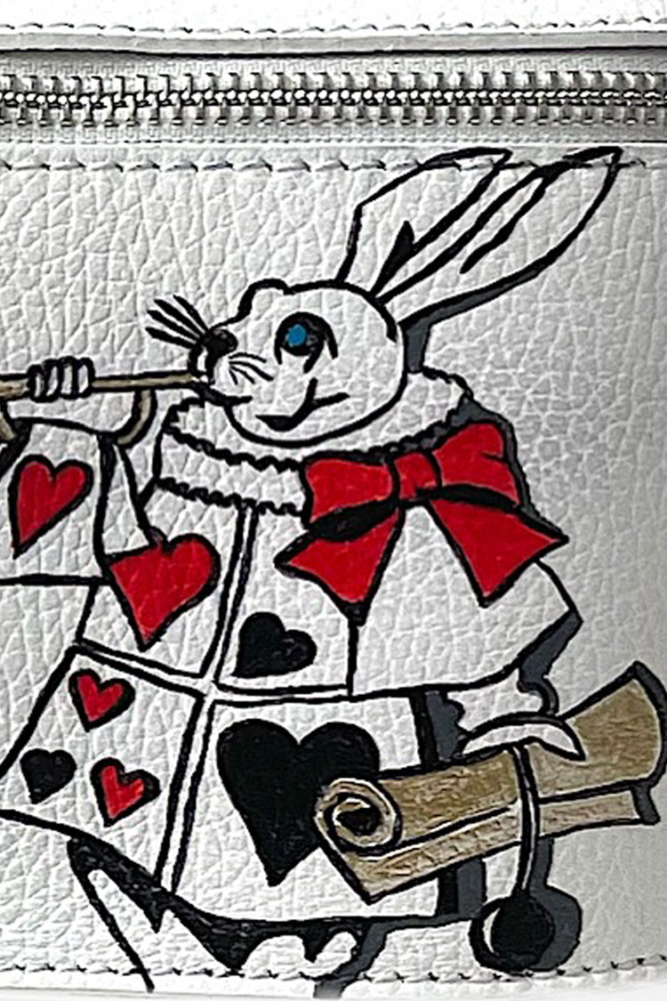 Leather Belt Bag in White "White Rabbit" - Natalia Kludt