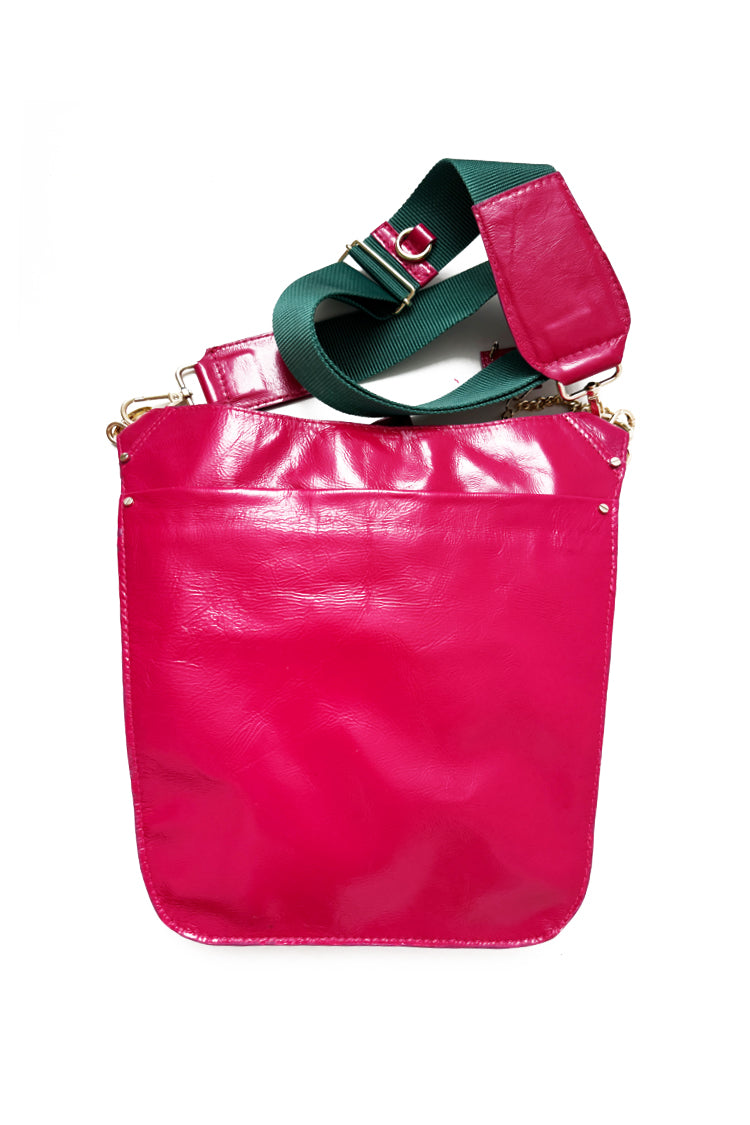 Umhängetasche "7-Pocket Bag"(pink) mit Anhänger