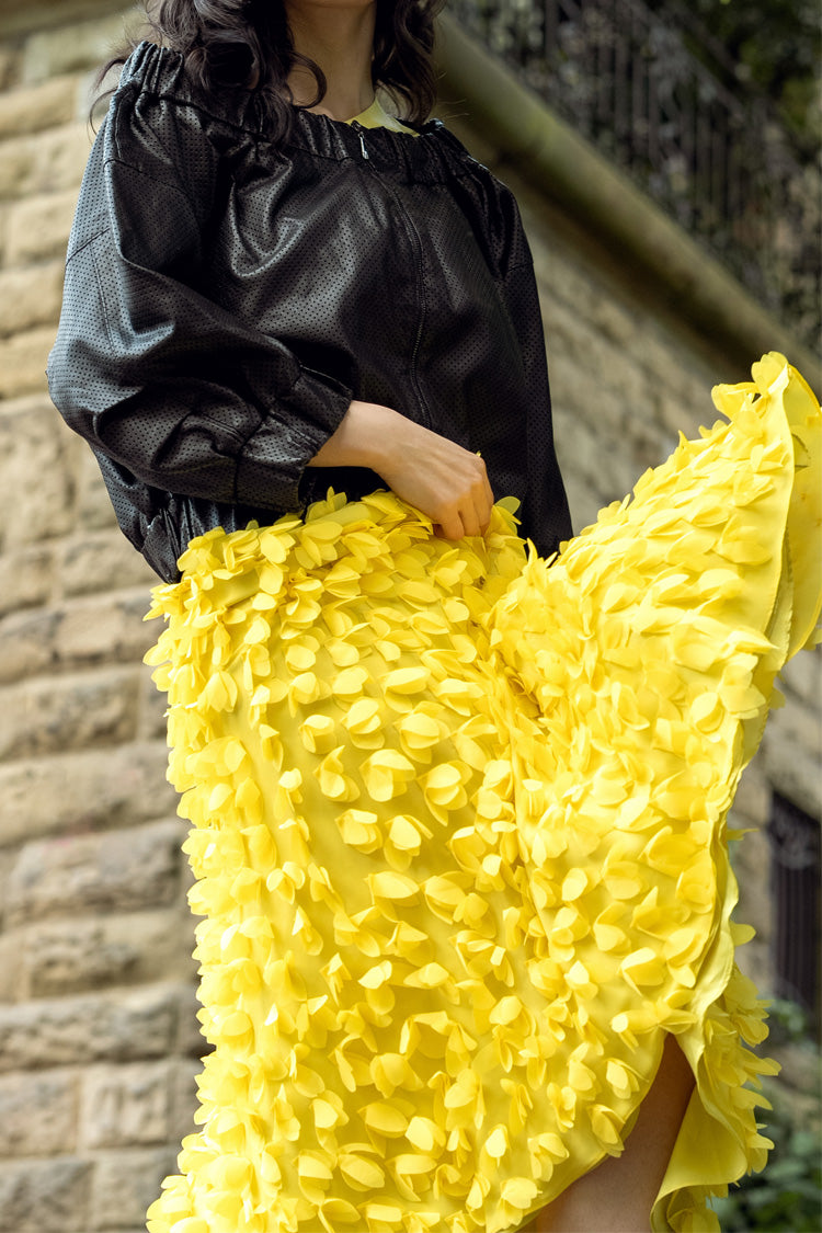 "Cancan"skirt yellow/white