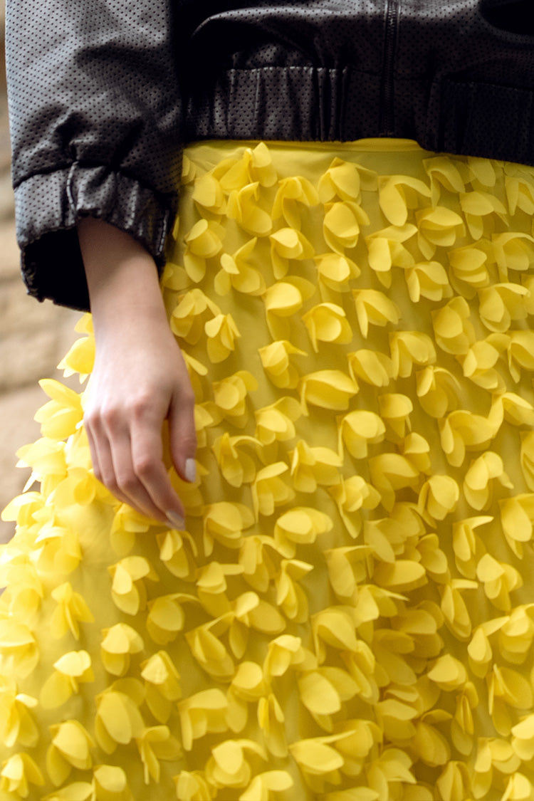 "Cancan"skirt yellow/white