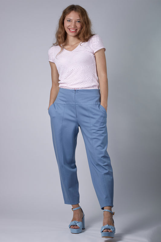Figurformende Hose aus Jersey (turquiose) - NATALIA KLUDT ART & FASHION
