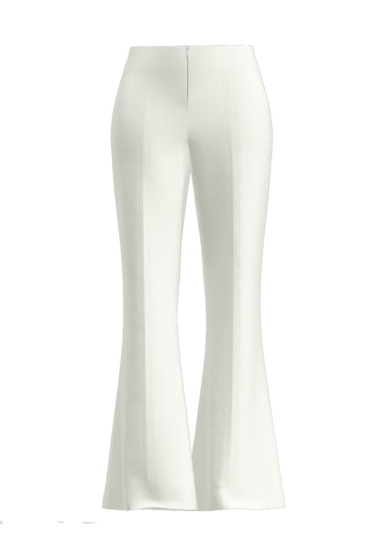 Schlaghose aus Jersey weiss - NATALIA KLUDT ART & FASHION