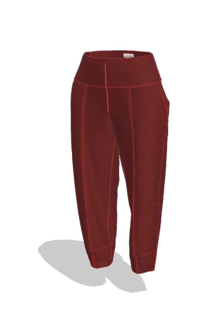 Jersey trousers (burgundy)