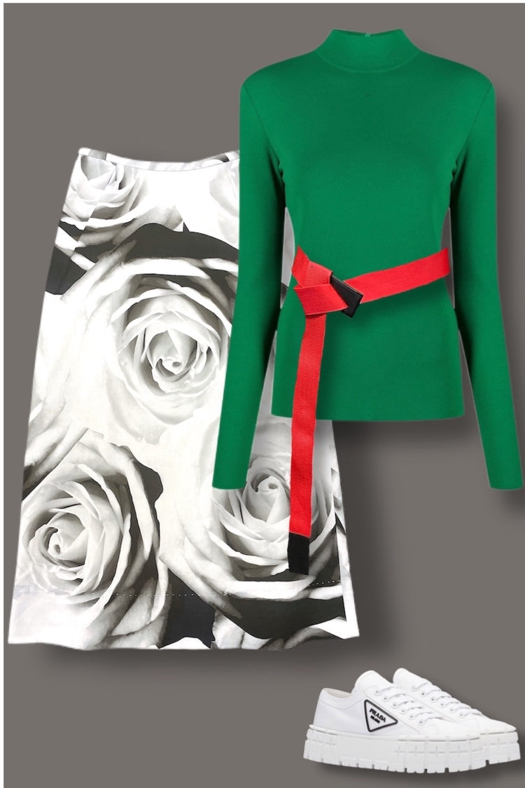 Midi Rock aus Baumwolle *MUSTER* - NATALIA KLUDT ART & FASHION