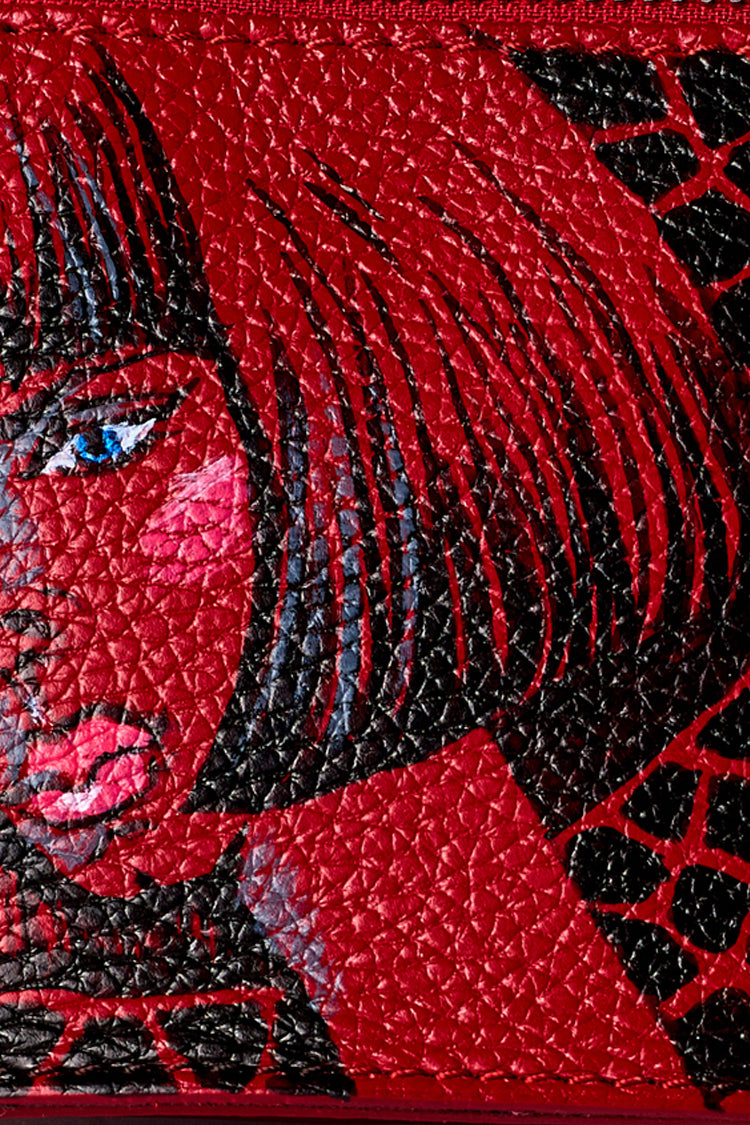 Leather Belt Bag in red "Monika" - Natalia Kludt